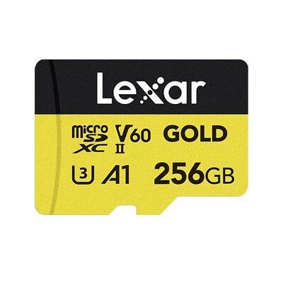 Lexar Professional GOLD microSDXC-kortti 256 GB UHS-II V60 Lexar Professional GOLD microSDXC-kortti 256 GB UHS-II V60