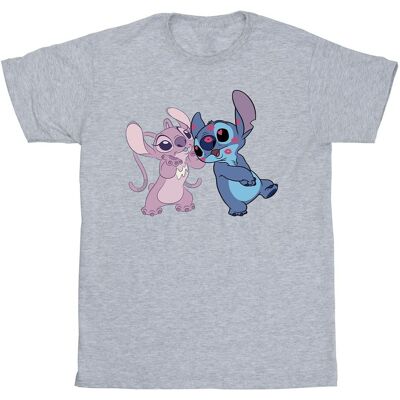 Disney Tyttöjen Lilo & Stitch Kisses Puuvillainen T-paita Disney Tyttöjen Lilo & Stitch Kisses Puuvillainen T-paita