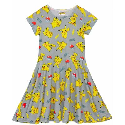 Pokémon Pokemon tyttöjen Pikachu lyhythihainen luistelijamekko Pokémon Pokemon tyttöjen Pikachu lyhythihainen luistelijamekko