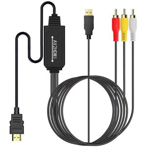 RCA:stä HDMI:ksi sovitin - Muuntaa AV:n HDMI:ksi 1080p/720p - Videomuunnin RCA:stä HDMI:ksi sovitin - Muuntaa AV:n HDMI:ksi 1080p/720p - Videomuunnin