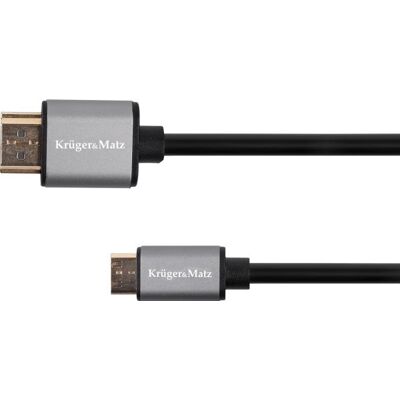 Kruger&Matz HDMI Mini - HDMI-kaapeli 1.8m musta (KM1237) Kruger&Matz HDMI Mini - HDMI-kaapeli 1.8m musta (KM1237)