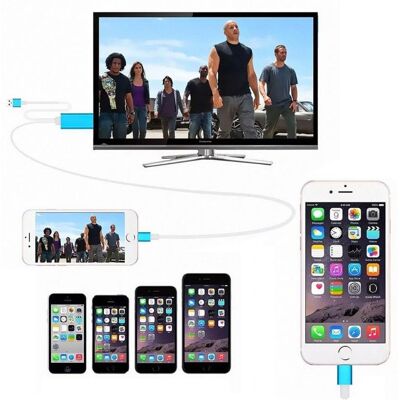 No name HDMI-sovitin - 2m - Apple iPhone Musta - TV No name HDMI-sovitin - 2m - Apple iPhone Musta - TV