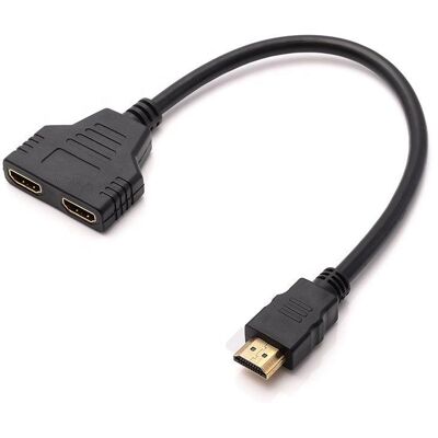 Nördic HDMI splitteri - 1:stä 2:een - 1080p - 10cm kaapeli Nördic HDMI splitteri - 1:stä 2:een - 1080p - 10cm kaapeli