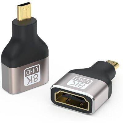 NÖRDIC HDMI 8K Adapter - Micro HDMI - Tuki 8K60Hz NÖRDIC HDMI 8K Adapter - Micro HDMI - Tuki 8K60Hz