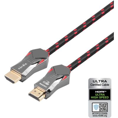 NÖRDIC Malli HDMI 2.1 50cm Ultra High Speed - HDMI-kaapeli NÖRDIC Malli HDMI 2.1 50cm Ultra High Speed - HDMI-kaapeli