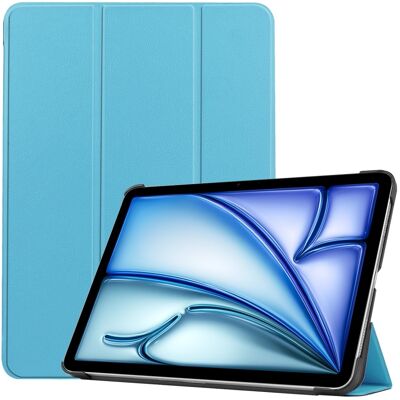 Apple iPad Air 11 (2024) Kotelo Auto Herää / Nuku Kolminkertainen Taittojalusta Tabletin Suoja - Vaaleansininen Apple iPad Air 11 (2024) Kotelo Auto Herää / Nuku Kolminkertainen Taittojalusta Tabletin Suoja - Vaaleansininen