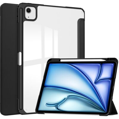 Apple SKALO iPad Air 13 (2025) Trifold Suojakotelo läpinäkyvällä taustapaperilla - Musta Apple SKALO iPad Air 13 (2025) Trifold Suojakotelo läpinäkyvällä taustapaperilla - Musta