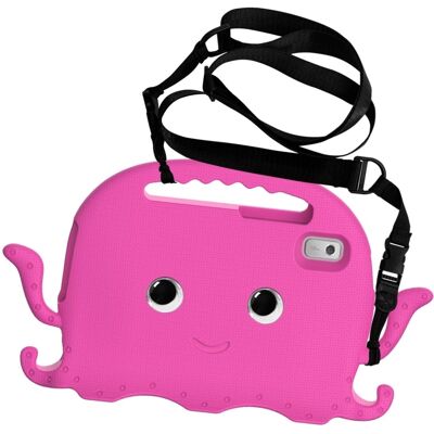 Lenovo Tab M9 EVA Asia Cartoon Octopus Hand Grip Tablet Cover olkahihnalla - Ruusu Lenovo Tab M9 EVA Asia Cartoon Octopus Hand Grip Tablet Cover olkahihnalla - Ruusu