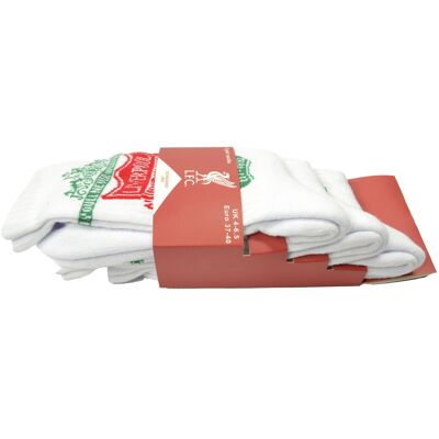 Liverpool FC Unisex-aikuisten urheilusukat (3 kpl:n pakkaus) Liverpool FC Unisex-aikuisten urheilusukat (3 kpl:n pakkaus)