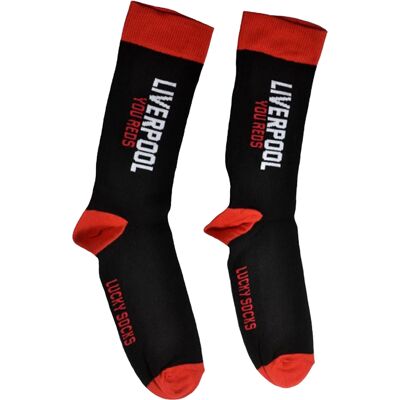 Liverpool FC Unisex Aikuisten You Reds -sukat Liverpool FC Unisex Aikuisten You Reds -sukat