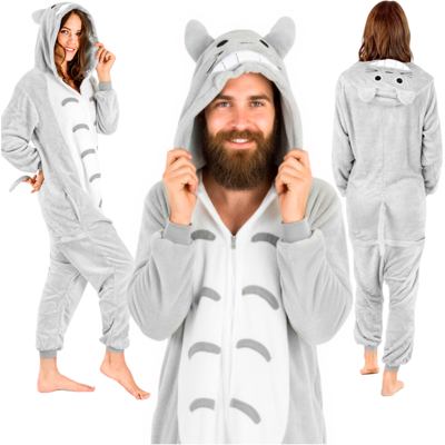 Miesten lämmin Totoro Kigurumi -onsiemenpuku, pitkähihainen, talviasu - Onesie Totoro -asu - L Miesten lämmin Totoro Kigurumi -onsiemenpuku, pitkähihainen, talviasu - Onesie Totoro -asu - L