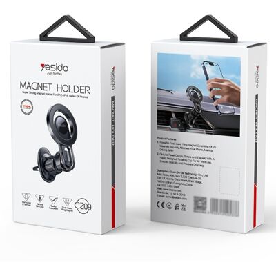 YESIDO-matkapuhelimen pidike, magneettinen puhelimen pidike autoon, yhteensopiva MagSafen kanssa YESIDO-matkapuhelimen pidike, magneettinen puhelimen pidike autoon, yhteensopiva MagSafen kanssa