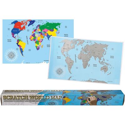 Raaputuskartta Maailmankartta / Scratch Map - 88x52cm Raaputuskartta Maailmankartta / Scratch Map - 88x52cm