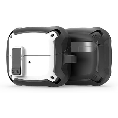 DUX DUCIS Galaxy Buds3 Pro Kotelo - Valkoinen, Koukku, Kestävä DUX DUCIS Galaxy Buds3 Pro Kotelo - Valkoinen, Koukku, Kestävä