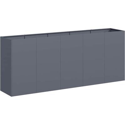 vidaXL Kukkalaatikko antrasiitti 200x40x80 cm kylmävalssattu teräs vidaXL Kukkalaatikko antrasiitti 200x40x80 cm kylmävalssattu teräs