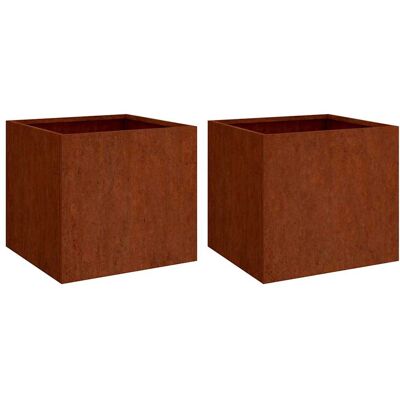 vidaXL Kukkalaatikot 2 kpl 42x40x39 cm Corten teräs vidaXL Kukkalaatikot 2 kpl 42x40x39 cm Corten teräs