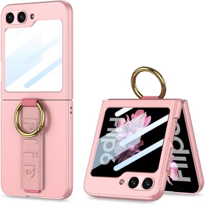 GKK Samsung Galaxy Z Flip6 5G tapauksessa rengas haltija käsi hihna PC puhelin kansi takana näytön elokuva - Pinkki GKK Samsung Galaxy Z Flip6 5G tapauksessa rengas haltija käsi hihna PC puhelin kansi takana näytön elokuva - Pinkki