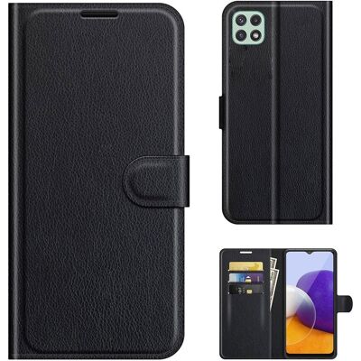 Classic Samsung Galaxy A22 5G Läppäkotelo - Musta Classic Samsung Galaxy A22 5G Läppäkotelo - Musta
