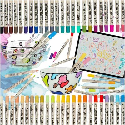 Akryylikangas DIY-kivimerkit, 48 kpl Akryylikangas DIY-kivimerkit, 48 kpl