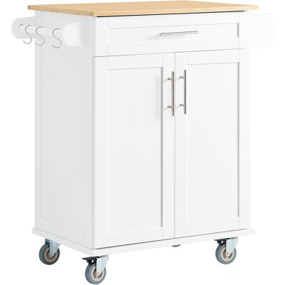 SoBuy Keittiövaunu laatikoilla – Bambukeittiövaunu pyörillä Valkoinen 83x46x91cm FKW13-II-WN SoBuy Keittiövaunu laatikoilla – Bambukeittiövaunu pyörillä Valkoinen 83x46x91cm FKW13-II-WN
