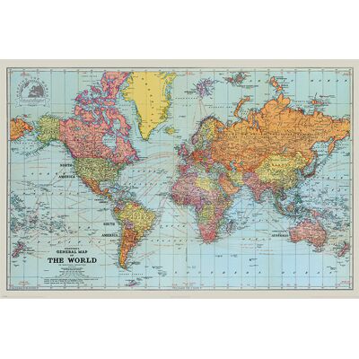 Stanfords General Map Of The World (Colour) - Maailmankartta Stanfords General Map Of The World (Colour) - Maailmankartta