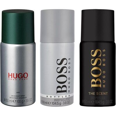 3-pack Hugo Boss Deo Spray - The Scent - Hugo Man - 150ml 3-pack Hugo Boss Deo Spray - The Scent - Hugo Man - 150ml