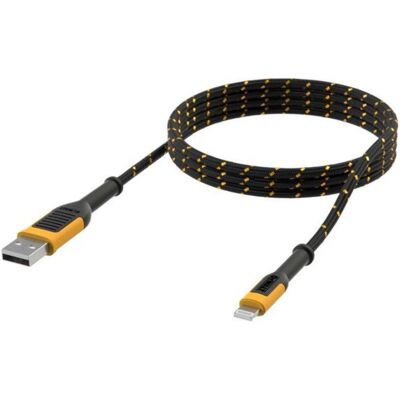 DeWalt USB-A/Lightning-kaapeli 1.8m Kevlar-vahvistettu kaapeli DeWalt USB-A/Lightning-kaapeli 1.8m Kevlar-vahvistettu kaapeli