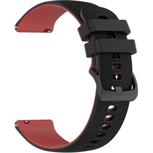 22mm silikoninen kellohihna Garmin-kelloon - Musta / Punainen 22mm silikoninen kellohihna Garmin-kelloon - Musta / Punainen
