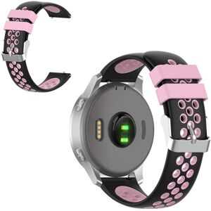18mm Garmin Vivoactive 4S / Vivomove 3S kaksivärinen silikoninen ranneke - Musta / Pinkki 18mm Garmin Vivoactive 4S / Vivomove 3S kaksivärinen silikoninen ranneke - Musta / Pinkki