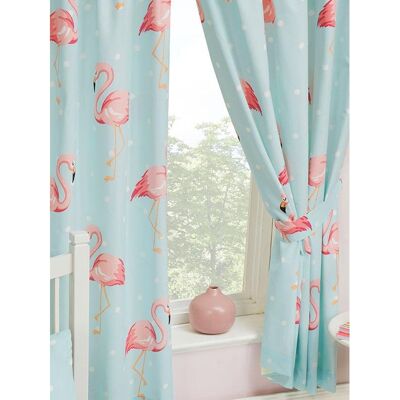Fifi-vuoratut flamingo-verhot (2 kpl pakkaus) Fifi-vuoratut flamingo-verhot (2 kpl pakkaus)