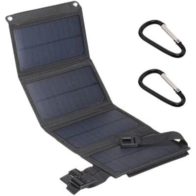 MTK 20W Taitettava Aurinkopaneeli Kannettava Voimalaitos Generaattori USB-laturi - Musta MTK 20W Taitettava Aurinkopaneeli Kannettava Voimalaitos Generaattori USB-laturi - Musta