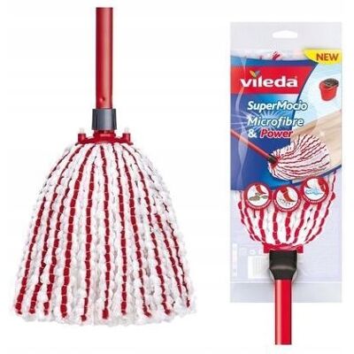 Vileda mikrokuitu- ja Power String -moppi kahvalla Vileda mikrokuitu- ja Power String -moppi kahvalla