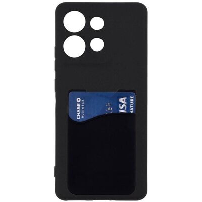 Silikonikuori korttitelineellä Motorola Moto G75 5G - Musta Silikonikuori korttitelineellä Motorola Moto G75 5G - Musta