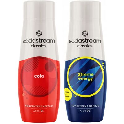 Sodastream Saturator -tiivistesetti 2 x kolasiirappi + energiajuoma Sodastream Saturator -tiivistesetti 2 x kolasiirappi + energiajuoma
