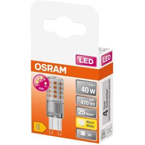 OSRAM LED STAR+ - LED-lamppu - muoto: PIN - kirkas viimeistely - G9 - 4 W (40 W vastaava) - luokka E - lämmin valkoinen valo - 2700 K OSRAM LED STAR+ - LED-lamppu - muoto: PIN - kirkas viimeistely - G9 - 4 W (40 W vastaava) - luokka E - lämmin valkoinen valo - 2700 K