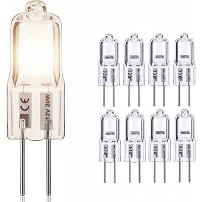 20 kpl G4 halogeenilamppuja 10W 12V – Lämmin valkoinen valo 20 kpl G4 halogeenilamppuja 10W 12V – Lämmin valkoinen valo
