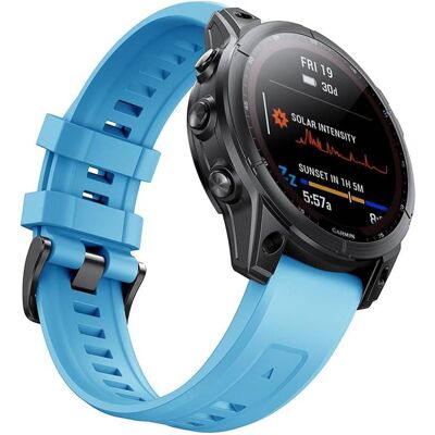 Sport Kellon ranneke Garmin Fenix 7X - vaaleansininen Sport Kellon ranneke Garmin Fenix 7X - vaaleansininen