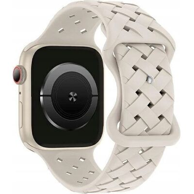 Silicone Apple Watch -ranneke - 38/40/41mm - Beiget Silicone Apple Watch -ranneke - 38/40/41mm - Beiget