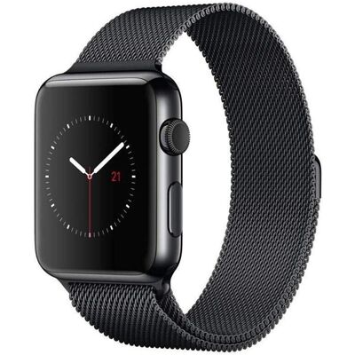 SKALO Milanese Loop Apple Watch SE 40mm Musta - Ranneke SKALO Milanese Loop Apple Watch SE 40mm Musta - Ranneke