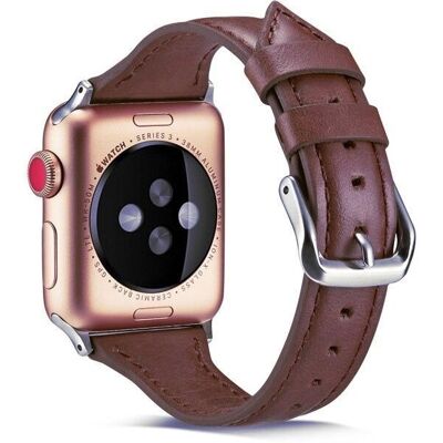 SKALO Kapea nahkaranneke Apple Watch SE 40mm SKALO Kapea nahkaranneke Apple Watch SE 40mm