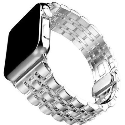 SKALO Metalliranneke, 5 lenkkiä Apple Watch Series 10 46mm SKALO Metalliranneke, 5 lenkkiä Apple Watch Series 10 46mm
