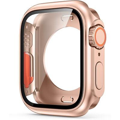 PC-kellokotelo karkaistulla lasilla - Apple Watch Series - Ruusukulta PC-kellokotelo karkaistulla lasilla - Apple Watch Series - Ruusukulta