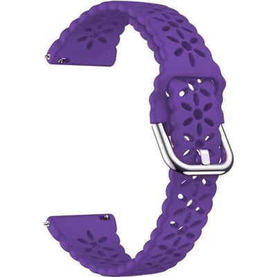 Samsung Galaxy Watch Universal Silikonihihna 20mm kellonauha - Tumma Violetti Samsung Galaxy Watch Universal Silikonihihna 20mm kellonauha - Tumma Violetti