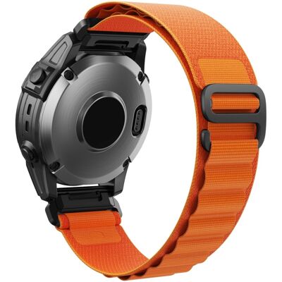 Garmin Fenix 7 / Forerunner 965 / 955 / 945 / 935 Kellon hihna Nylon Loop Pikavapautus 22mm Ranneke - Oranssi Garmin Fenix 7 / Forerunner 965 / 955 / 945 / 935 Kellon hihna Nylon Loop Pikavapautus 22mm Ranneke - Oranssi