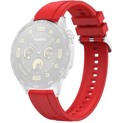 Huawei Watch GT 4 41mm / Garmin Venu 3S 18mm kellohihna silikonirannekkeen vaihto - Punainen Huawei Watch GT 4 41mm / Garmin Venu 3S 18mm kellohihna silikonirannekkeen vaihto - Punainen