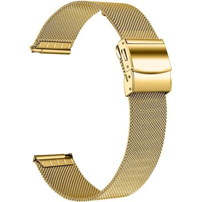 Garmin vivomove Trend / Venu Sq 2 ruostumattomasta teräksestä valmistettu Milanolainen rannerengas 20mm - Kulta Garmin vivomove Trend / Venu Sq 2 ruostumattomasta teräksestä valmistettu Milanolainen rannerengas 20mm - Kulta