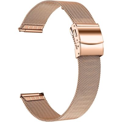 Garmin vivomove Trend / Venu Sq 2 ruostumattomasta teräksestä valmistettu Milanolainen rannerengas 20mm - Ruusukulta Garmin vivomove Trend / Venu Sq 2 ruostumattomasta teräksestä valmistettu Milanolainen rannerengas 20mm - Ruusukulta