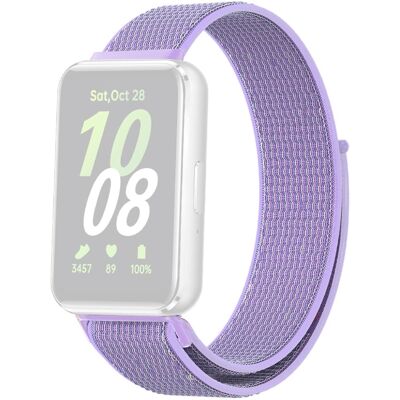 Samsung Galaxy Fit3 korvaava hihna Punottu Nylon Smart Watch Band - Violetti Samsung Galaxy Fit3 korvaava hihna Punottu Nylon Smart Watch Band - Violetti