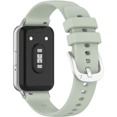 Samsung Galaxy Fit3 Watch Band pehmeä silikonihihna - Vaaleanvihreä Samsung Galaxy Fit3 Watch Band pehmeä silikonihihna - Vaaleanvihreä