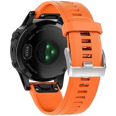KALEBOL KLB-LWGJ-001 Garmin Fenix 7 / 7 Pro -kellon rannekoru QuickFit 22mm hihna, jossa on rasteritekstuuri - Oranssi KALEBOL KLB-LWGJ-001 Garmin Fenix 7 / 7 Pro -kellon rannekoru QuickFit 22mm hihna, jossa on rasteritekstuuri - Oranssi